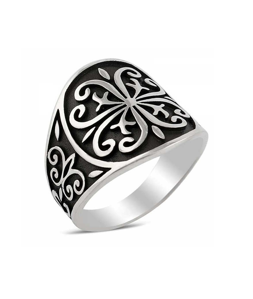 ​Gümüş Türk Motifi Erkek Yüzük