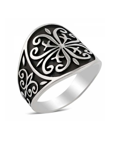 ​Gümüş Türk Motifi Erkek Yüzük