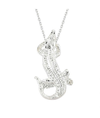 ​Gümüş Timsah Bayan Kolye