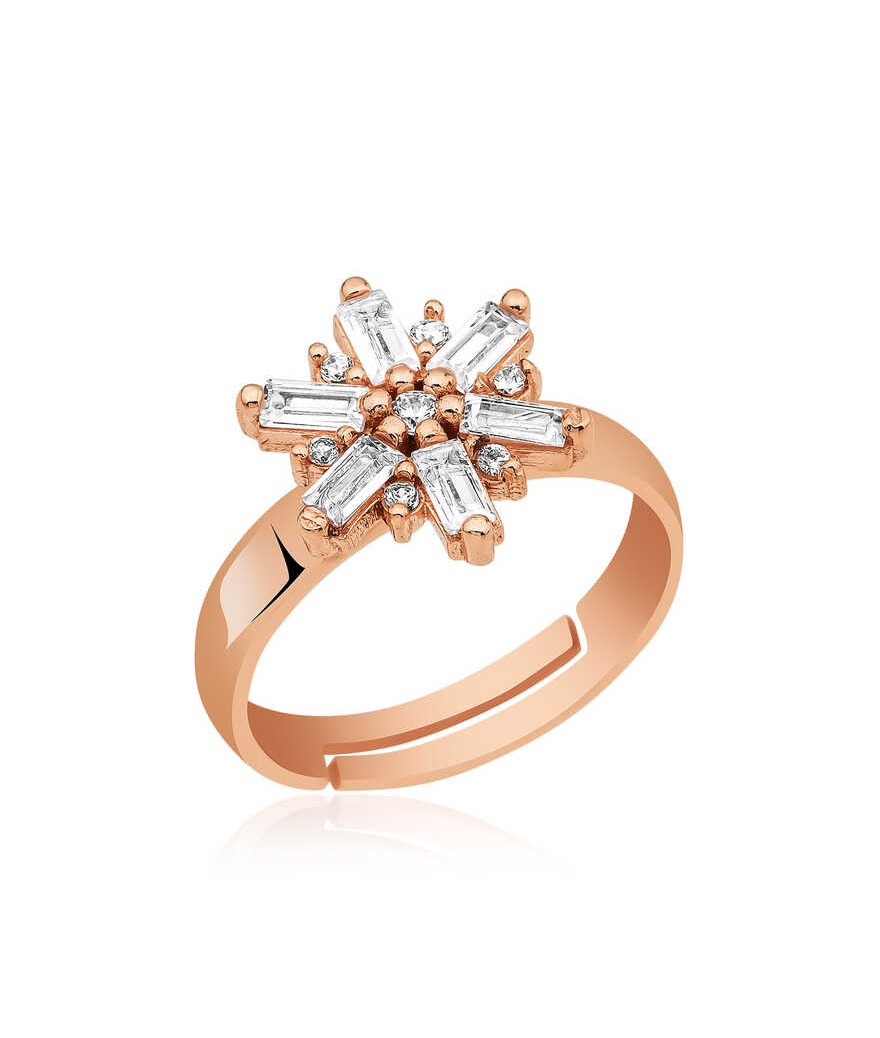 ​Gümüş Rose Rüzgar Gülü Yüzük