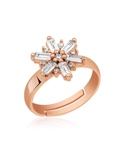 ​Gümüş Rose Rüzgar Gülü Yüzük