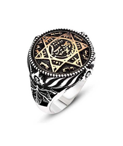 Gümüş Süleyman Peygamber Mührü Erkek Yüzük