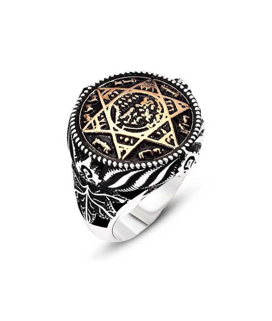 Gümüş Süleyman Peygamber Mührü Erkek Yüzük