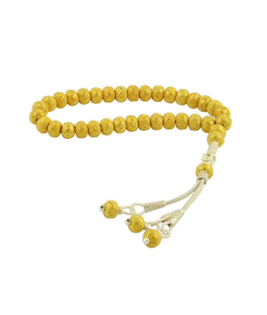 Altın Kaplama Gümüş Trabzon Kazaziye Tesbih