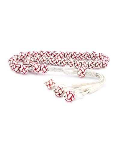 Kırmızı Beyaz Gümüş Trabzon Kazaziye Tesbih