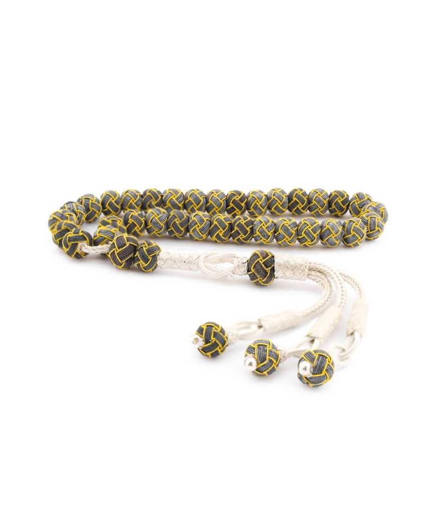 Gümüş Sarı Siyah Kazaziye Tesbih