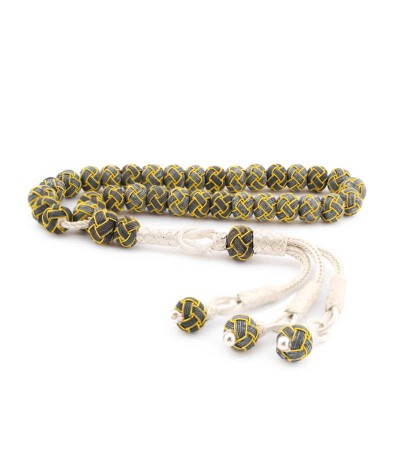 Gümüş Sarı Siyah Kazaziye Tesbih