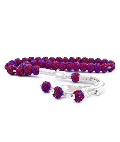 Gümüş Bordo Mavi Trabzon Kazaziye Tesbih