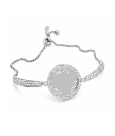 Gümüş İsimli Kişiye Özel Taşlı Bayan Bileklik