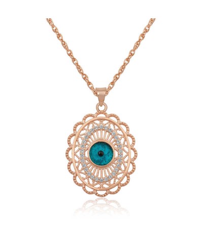 ​Gümüş Oval Nazar Bayan Kolye