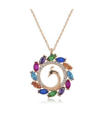 Gümüş Tavus Kuşu Bayan Kolye