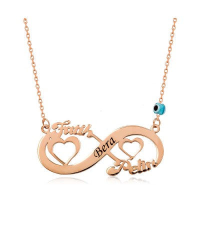 ​Gümüş Kalpli Sonsuzluk İsimli Kolye