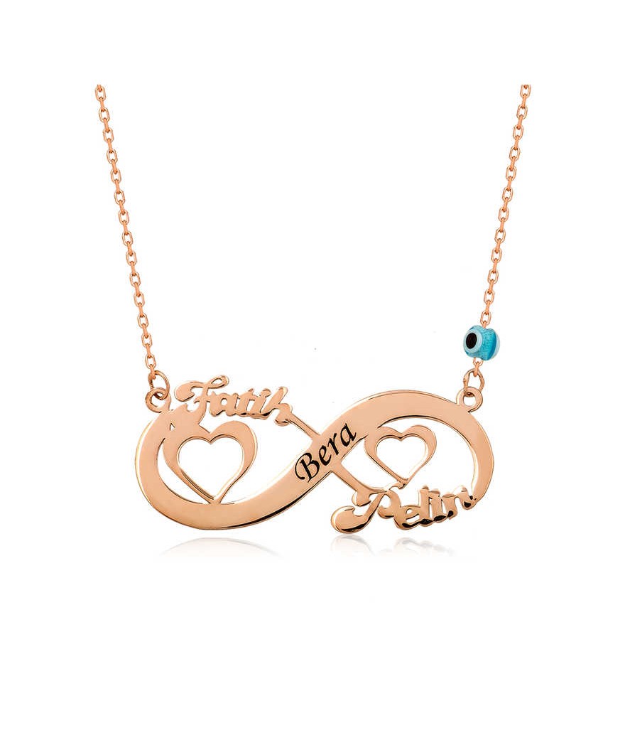 ​Gümüş Kalpli Sonsuzluk İsimli Kolye