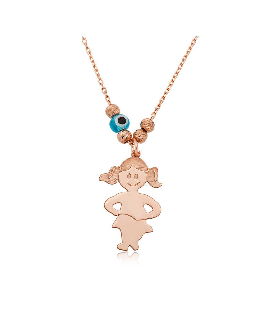 Gümüş Kız Çocuğu Bayan Kolye