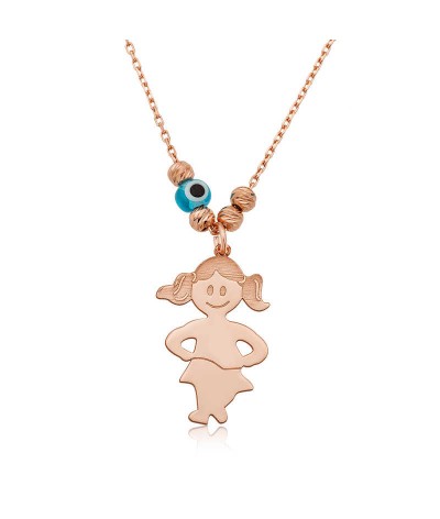 Gümüş Kız Çocuğu Bayan Kolye