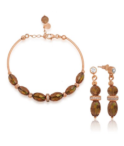 Gümüş Zultanit Taşlı Bayan Set