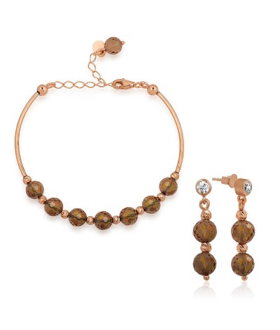 Gümüş Zultanit Taşlı Bayan Set