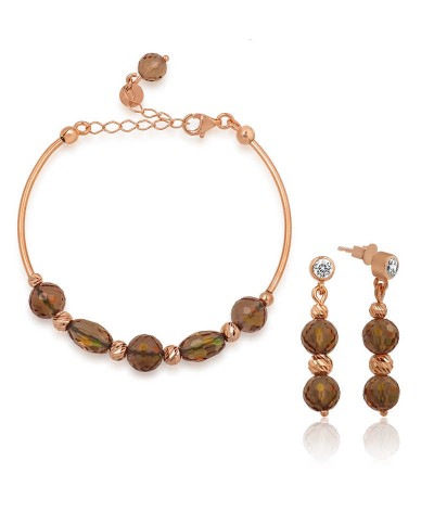 Gümüş Zultanit Taşlı Bayan Set