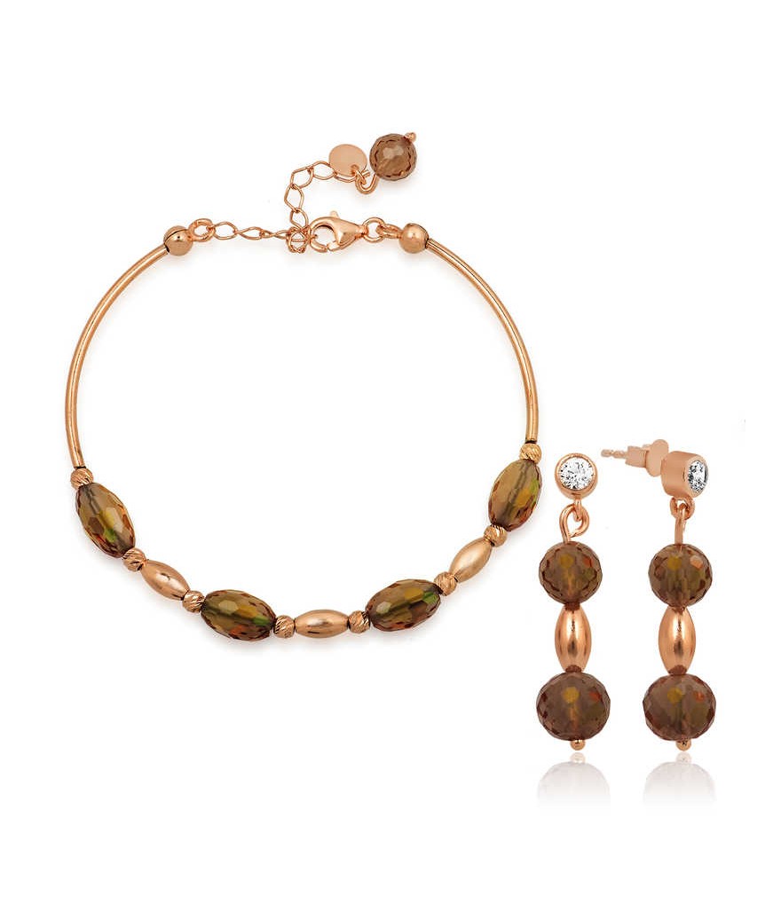 Gümüş Zultanit Taşlı Bayan Set