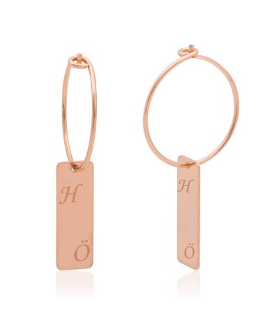 Gümüş Kişiye Özel Çubuk Küpe