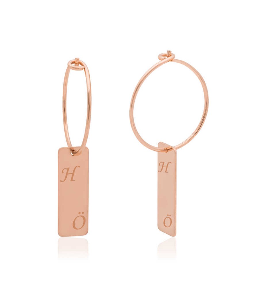 Gümüş Kişiye Özel Çubuk Küpe