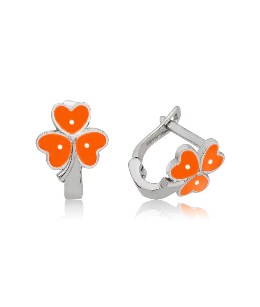 Gümüş Yonca Çocuk Küpesi