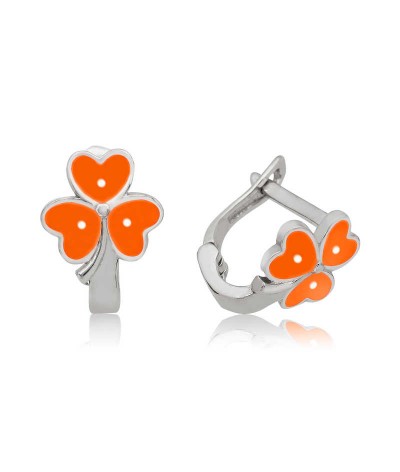 Gümüş Yonca Çocuk Küpesi