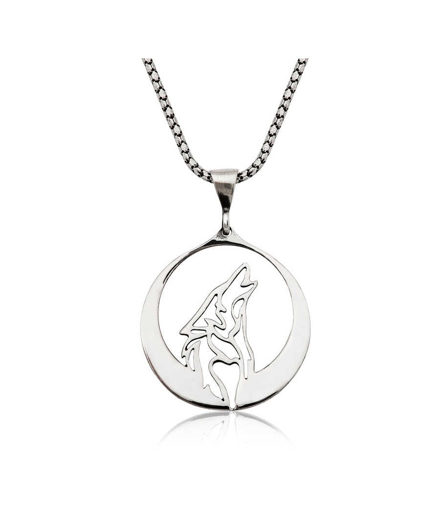 ​Gümüş Bozkurt Kolye