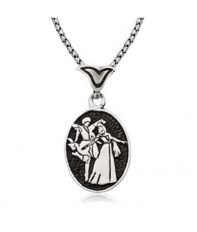 Gümüş Çerkes Erkek Kolye