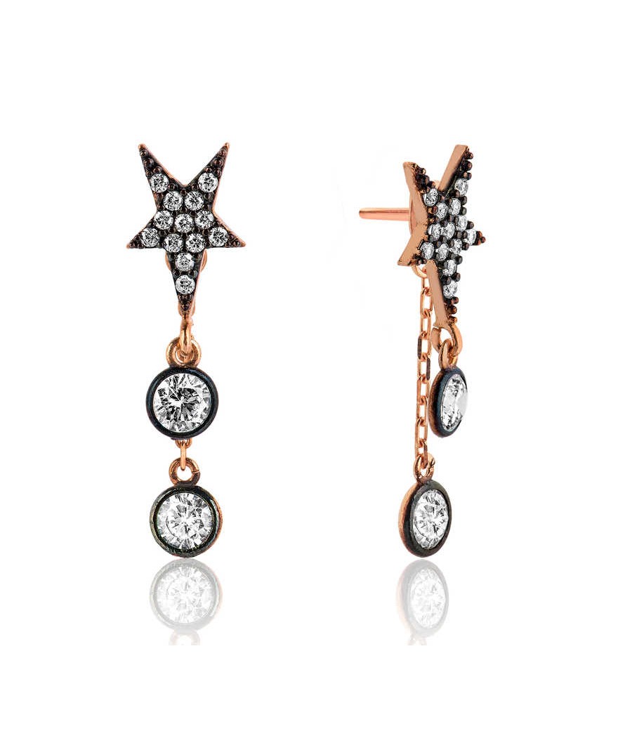 ​Gümüş Kutup Yıldızı Küpe