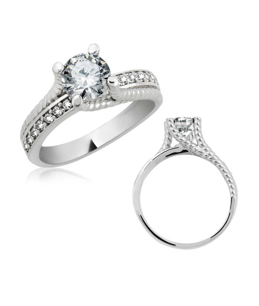 Gümüş Tek Taş Bayan Yüzük