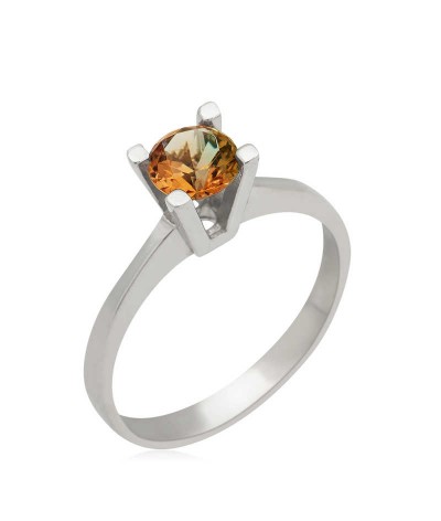 Gümüş Zultanit Tek Taş Bayan Yüzük