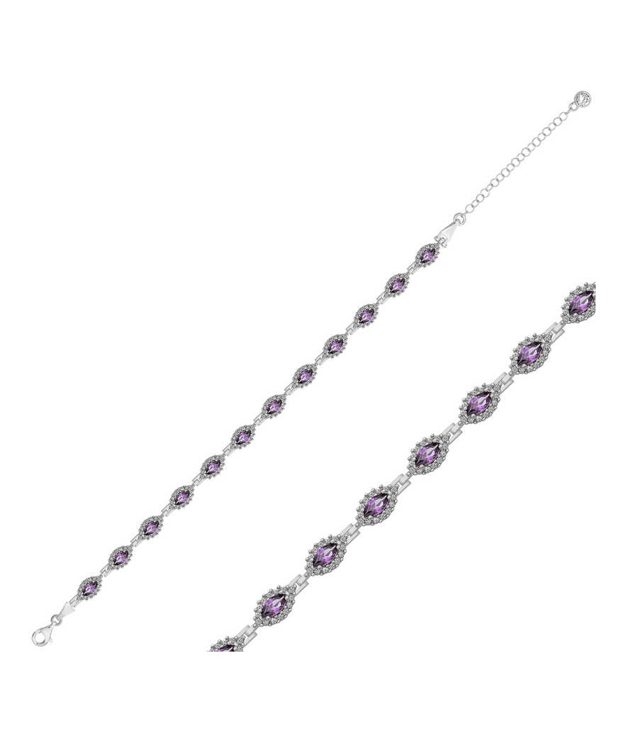 Gümüş Markiz Su Yolu Bayan Bileklik