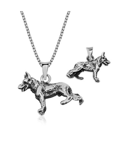 ​Gümüş Bozkurt Erkek Kolye