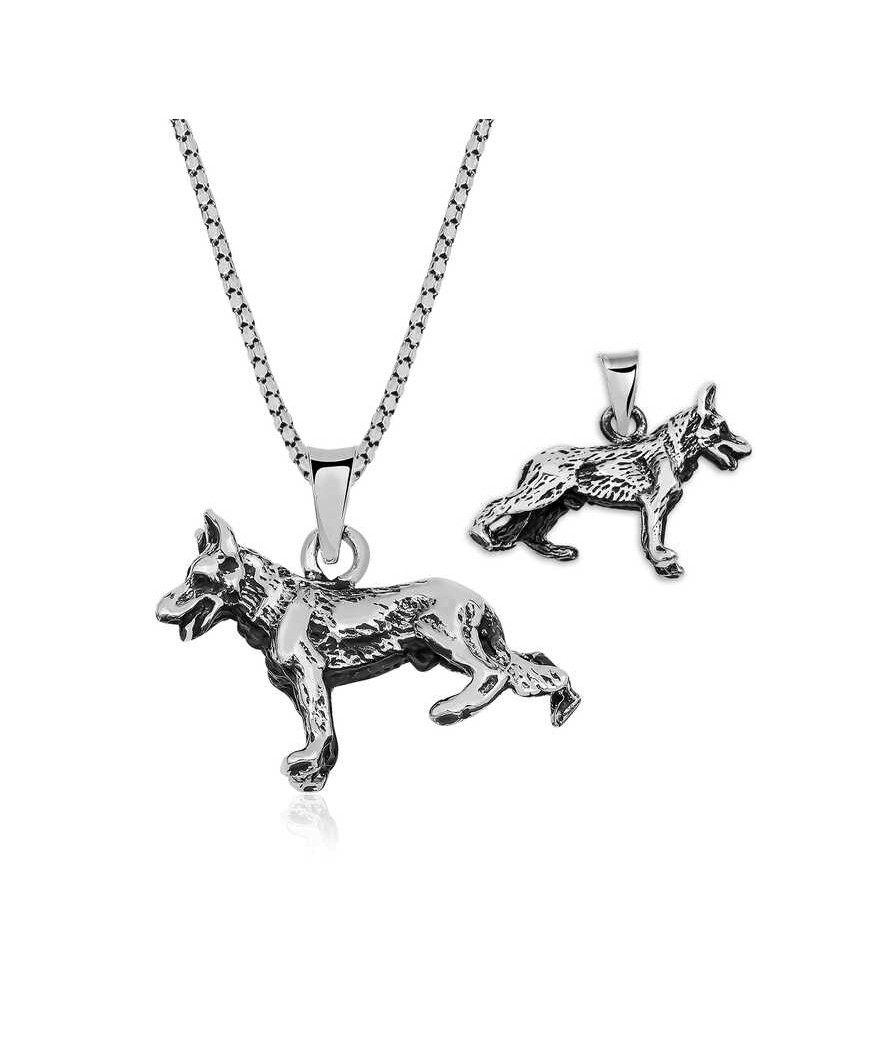 ​Gümüş Bozkurt Erkek Kolye