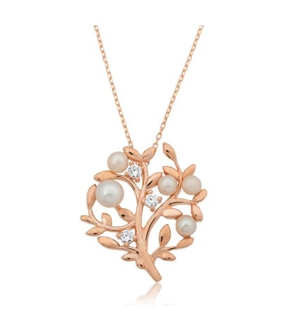 Gümüş Hayat Ağacı Bayan Kolye