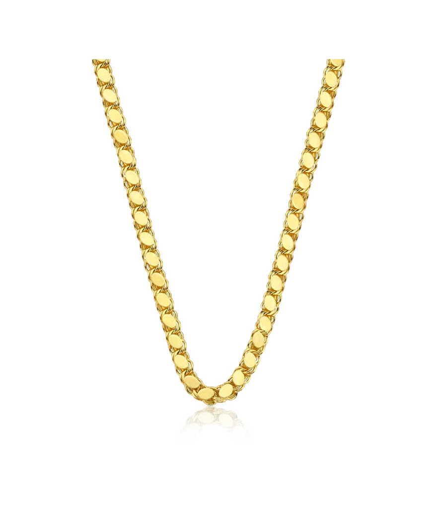 Gümüş Gold Pullu Arpa Zincir