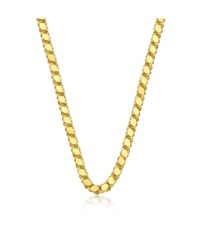 Gümüş Gold Pullu Arpa Zincir