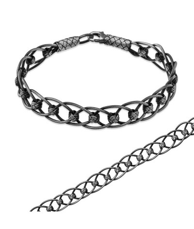 ​Gümüş Toplu El Sarması Kazaziye Unisex Bileklik