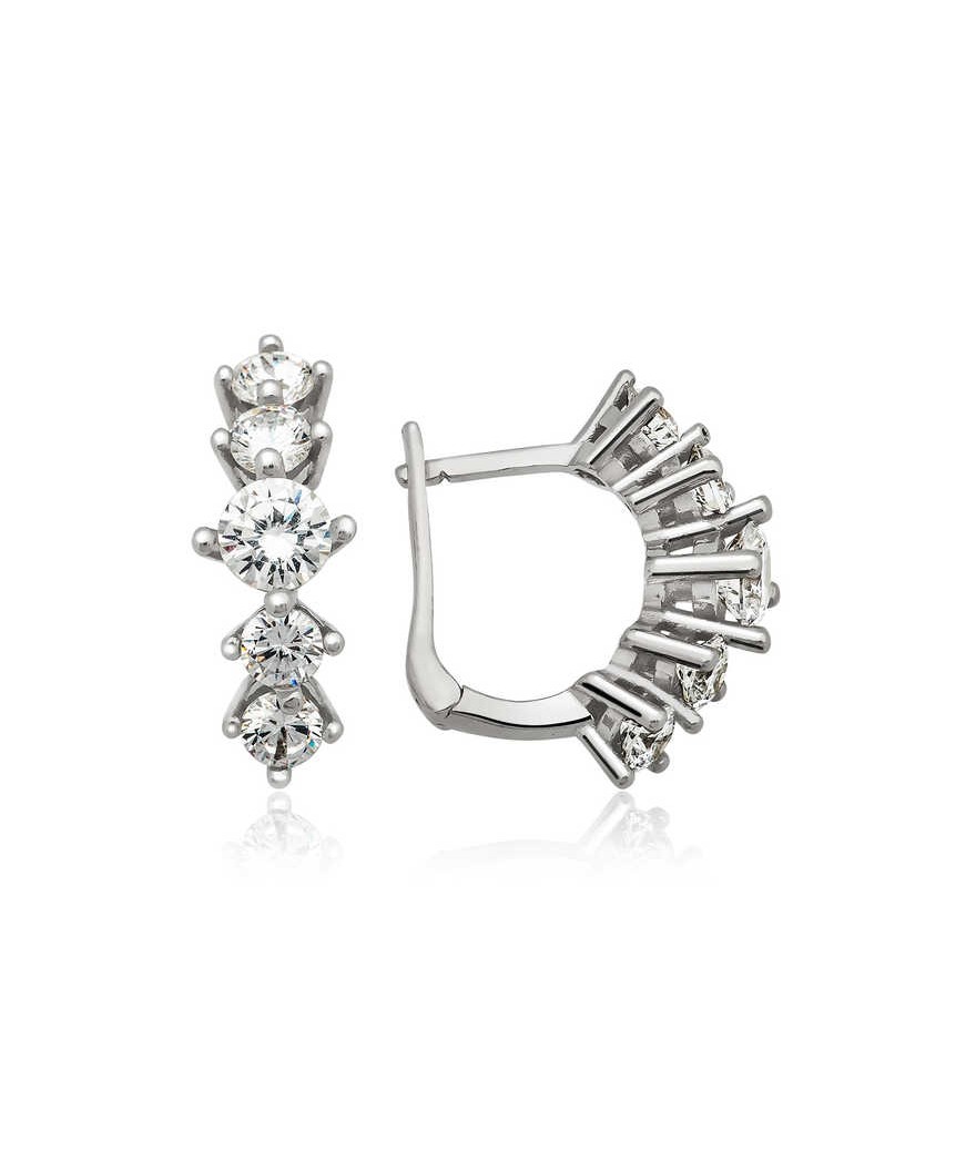 Gümüş 5 Taş Küpe