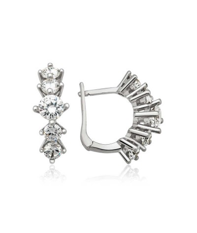 Gümüş 5 Taş Küpe