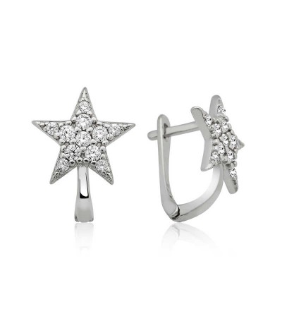 Gümüş Yıldız Küpe