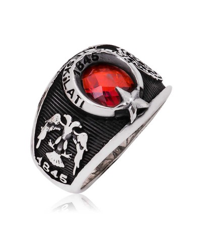 Gümüş Polis Teşkilatı Erkek Yüzük