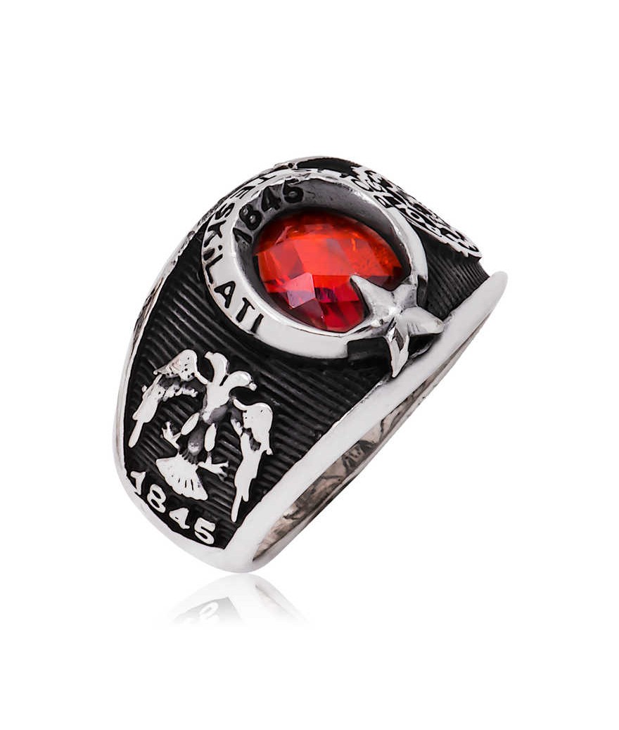 Gümüş Polis Teşkilatı Erkek Yüzük