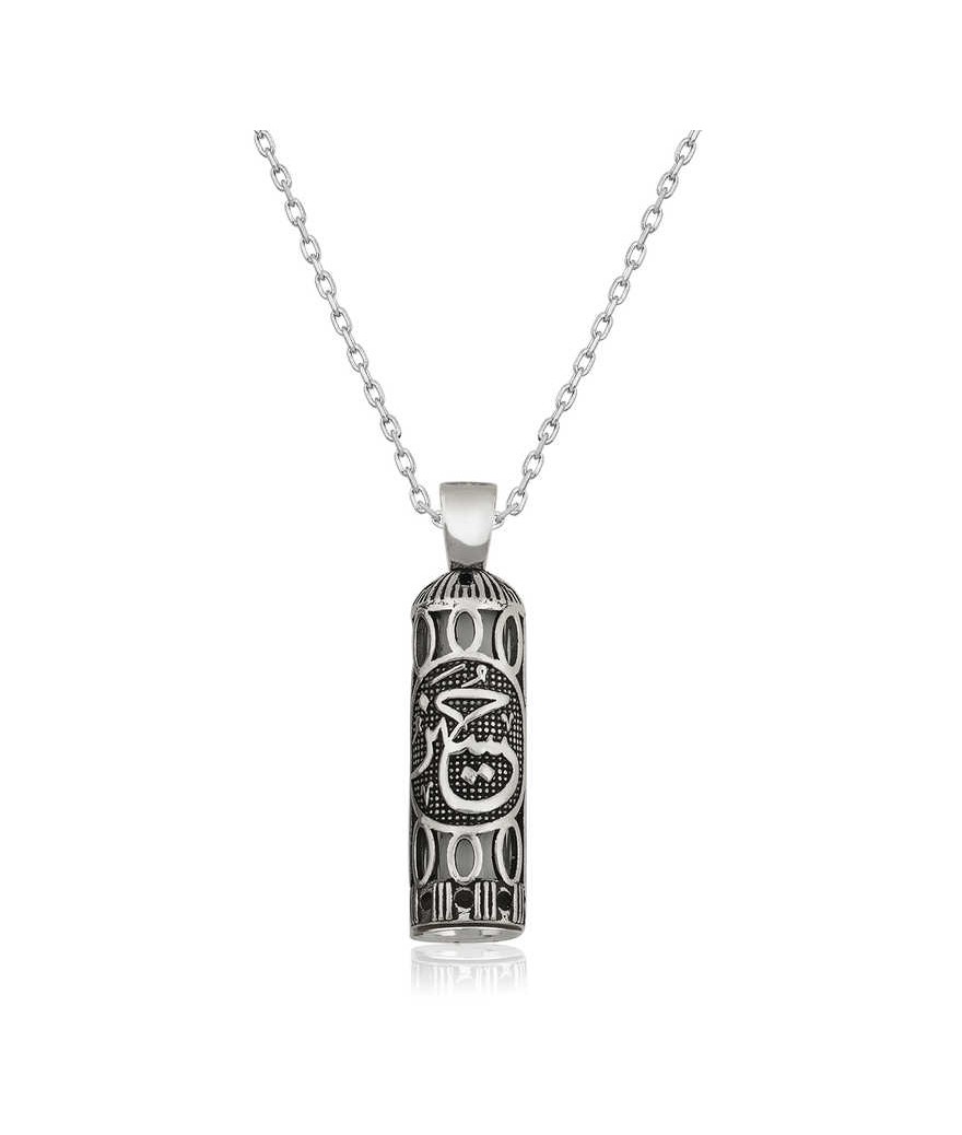 Gümüş Hüseyin Yazılı Cevşen-ül Kebir Kolye