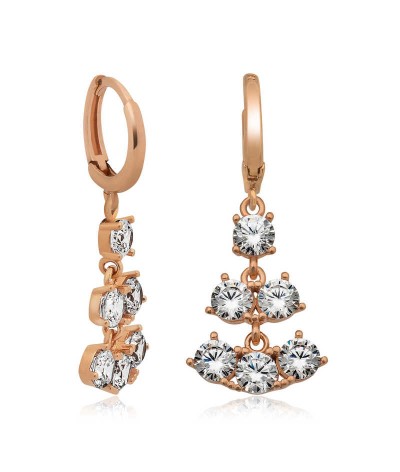 Gümüş Sıra Taşlı Küpe