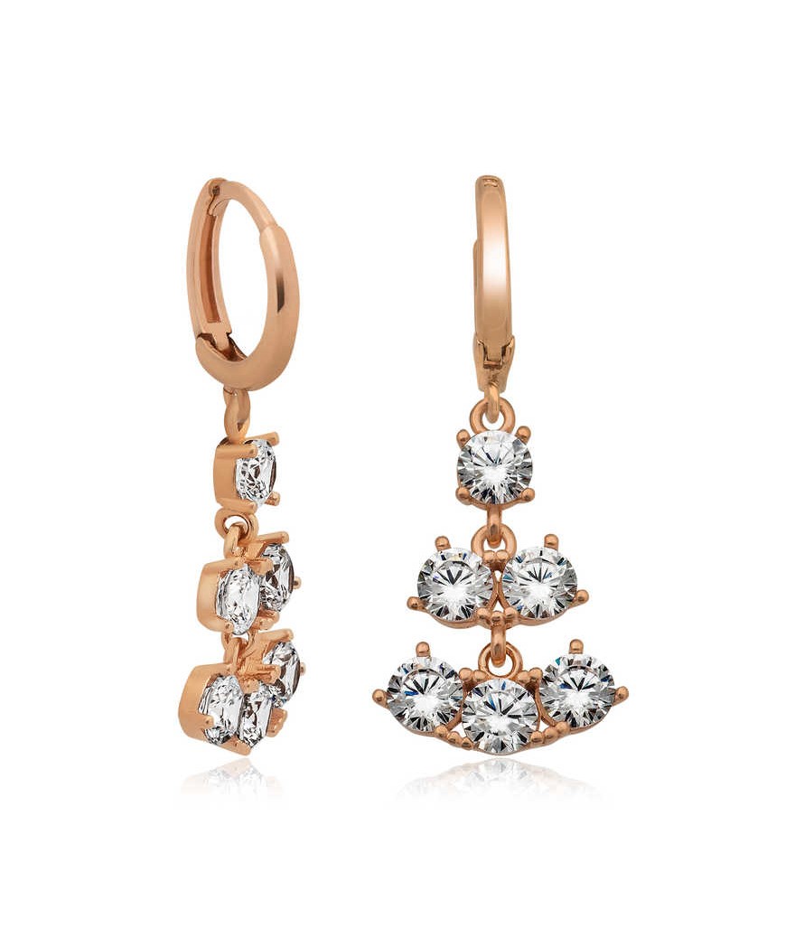 Gümüş Sıra Taşlı Küpe