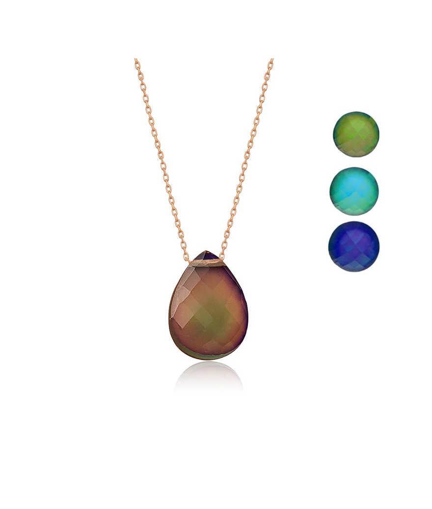 Gümüş His Taşı Bayan Kolye