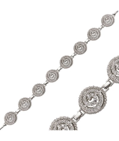 Gümüş Beyaz Taşlı Bayan Bileklik