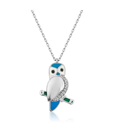 ​Gümüş Baykuş Bayan Kolye